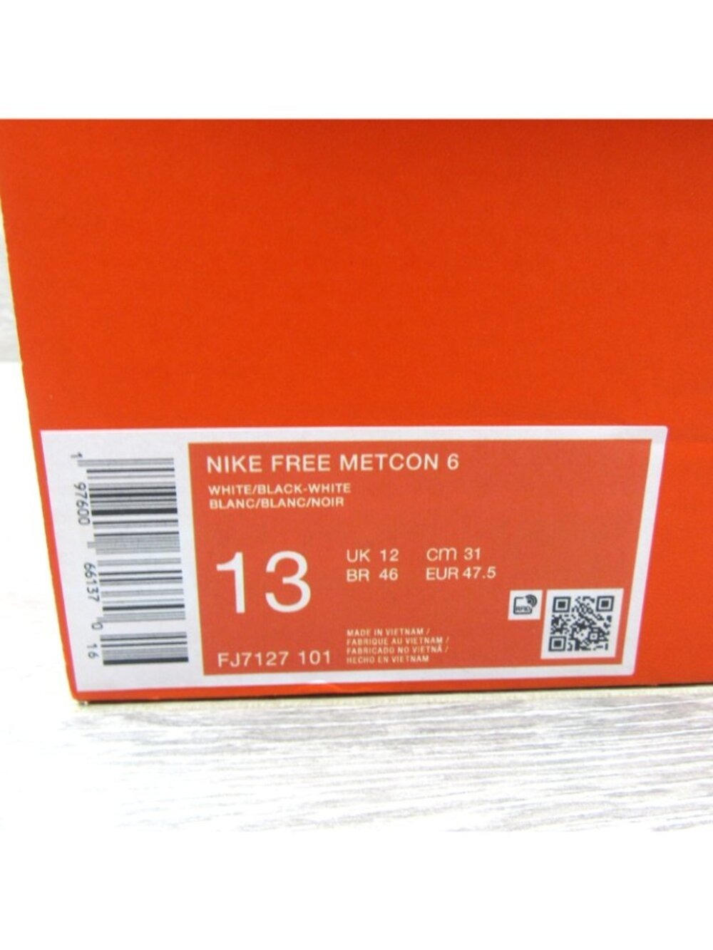 Nike Free Metcon 6 Men's Workout Shoes Size 13 White Black NEW - Picture 13 of 13